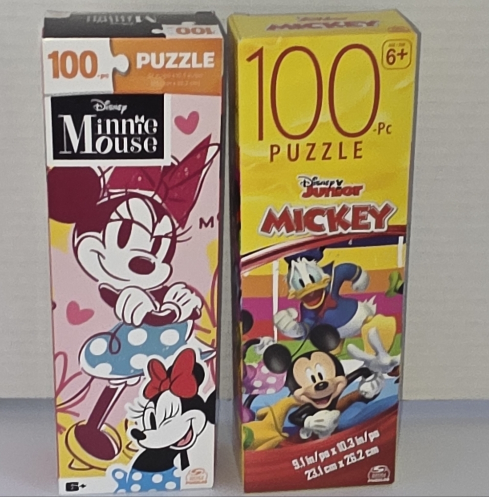 NIB Disney Minnie and Mickey 100-Piece Puzzle Set (2)